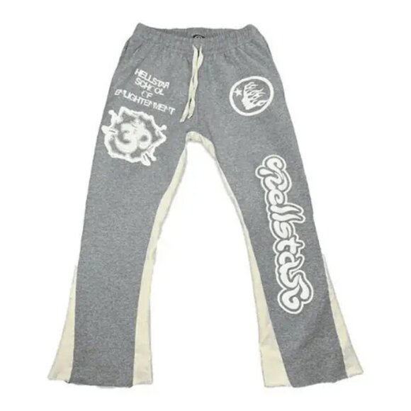 Grey Hellstar Flared Sweatpants - Picture 3 of 4